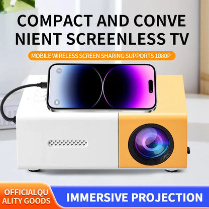 Mini Projecteur Portable avec Support Full HD 1080P – Télécommande Incluse, Alimentation USB, Compatible Smartphones et Appareils USB🚚 Livraison rapide en 8 à 12 jours ouvrés depuis la France FelizShop