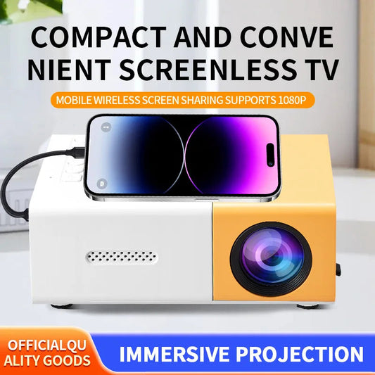 Mini Projecteur Portable avec Support Full HD 1080P – Télécommande Incluse, Alimentation USB, Compatible Smartphones et Appareils USB🚚 Livraison rapide en 8 à 12 jours ouvrés depuis la France FelizShop