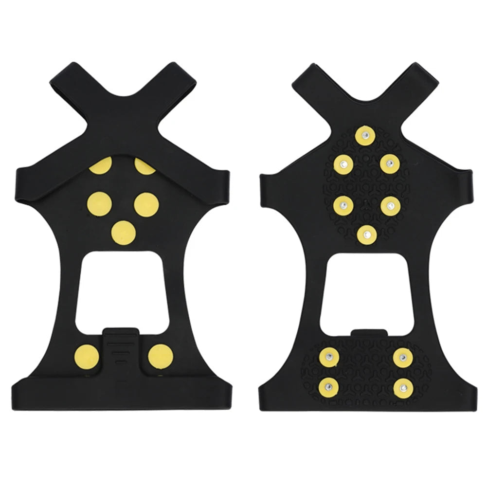 Crampons Antidérapants 10 Pointes – Griffe de Neige Universelle pour Chaussures, Randonnée, Alpinisme et Marche en Extérieur, Unisexe FelizShop