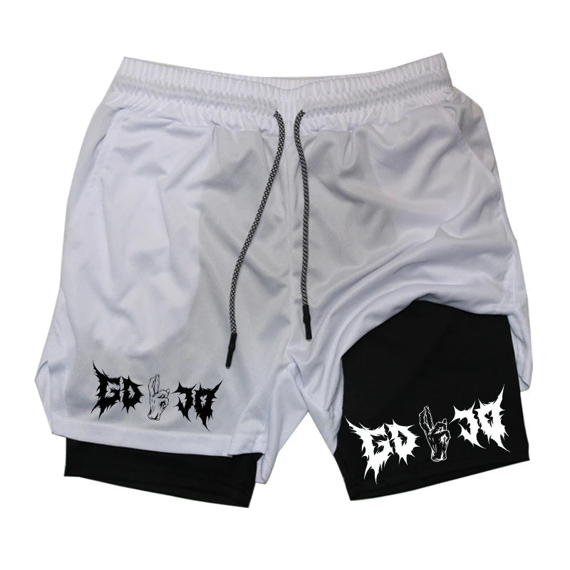 Shorts de compression homme avec poche téléphone — Sports, boucle serviette, entraînement gym — Imprimé été 2 en 1🚚 Livraison rapide en 8 à 12 jours ouvrés depuis la France FelizShop