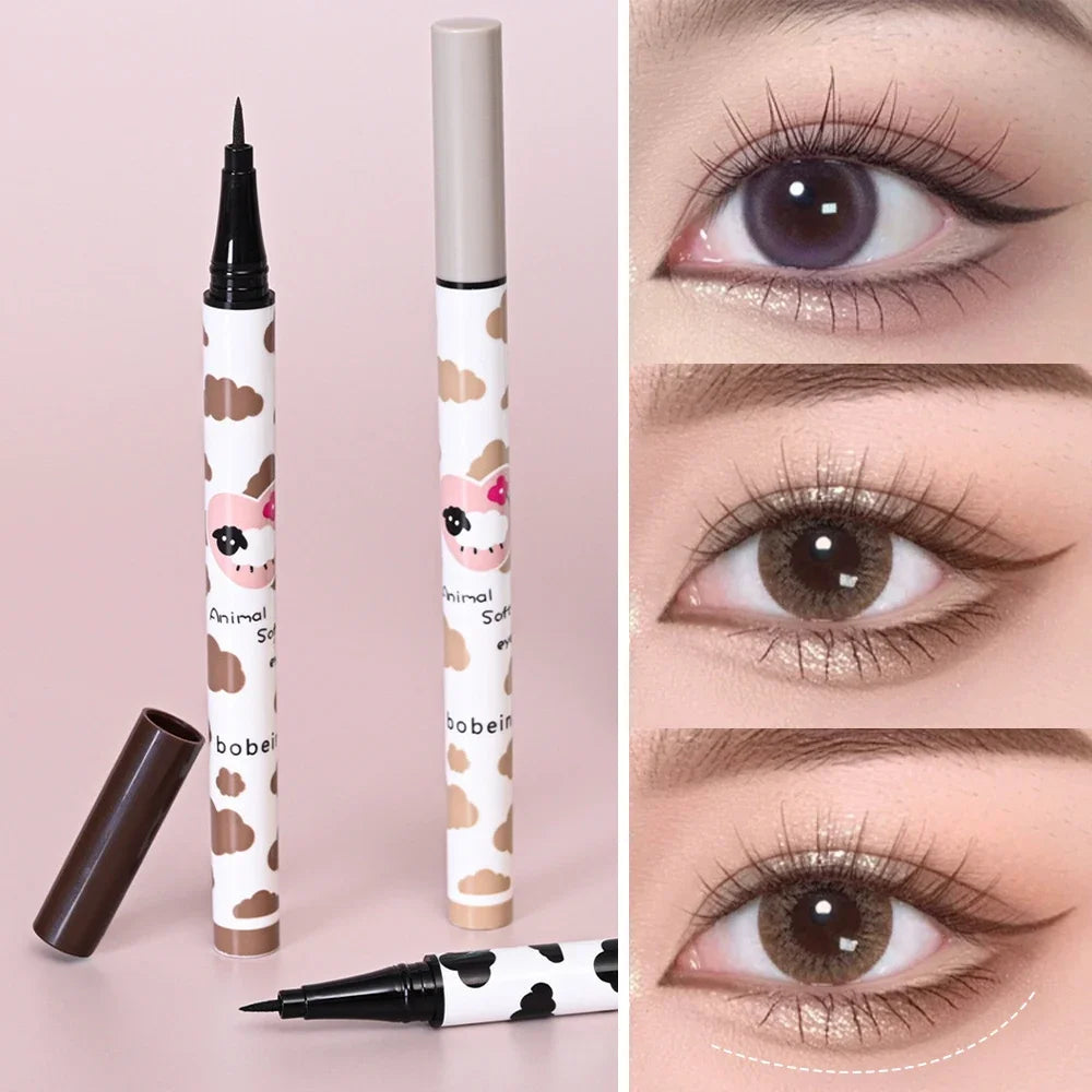Eyeliner Liquide Waterproof – Noir & Brun | Séchage Rapide, Effet Lying Silkworm pour Regard Agrandi🚚 Livraison rapide FelizShop
